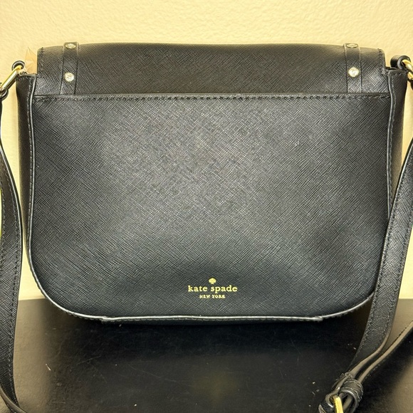 Kate Spade Saffiano Leather Carsen Laurel Way Black Crossbody Bag - Picture 5 of 12